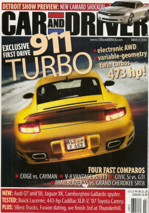 CAR & DRIVER 2006 MAR - 455 BOBCAT GTO & ZL465 VETTE